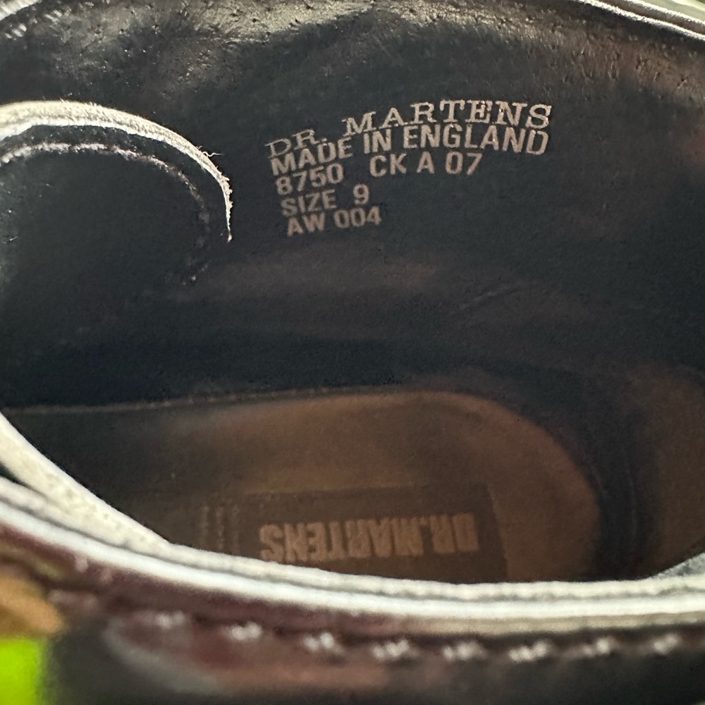 Dr. Martens Black Leather Dress US 10 - Picture 3 of 4